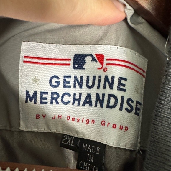 MLB Mariners Bomber Jacket Grey Sports Jacket Baseball Men’s Size 2XL - Picture 7 of 11